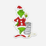 Grinch Holiday Keg Sticker